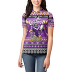 Personalized Storm Rugby Xmas Women Polo Shirt Australia NRL Mascot