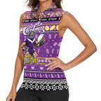 Personalized Storm Rugby Xmas Women Sleeveless Polo Shirt Australia NRL Mascot