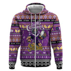 Personalized Storm Rugby Xmas Zip Hoodie Australia NRL Mascot