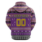 Personalized Storm Rugby Xmas Zip Hoodie Australia NRL Mascot