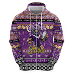 Personalized Storm Rugby Xmas Zip Hoodie Australia NRL Mascot