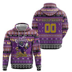 Personalized Storm Rugby Xmas Zip Hoodie Australia NRL Mascot