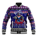 Personalized Knights Rugby Xmas Baseball Jacket Australia NRL Mascot