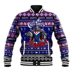 Personalized Knights Rugby Xmas Baseball Jacket Australia NRL Mascot