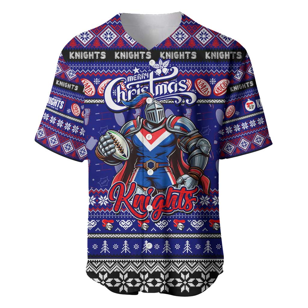 Personalized Knights Rugby Xmas Baseball Jersey Australia NRL Mascot