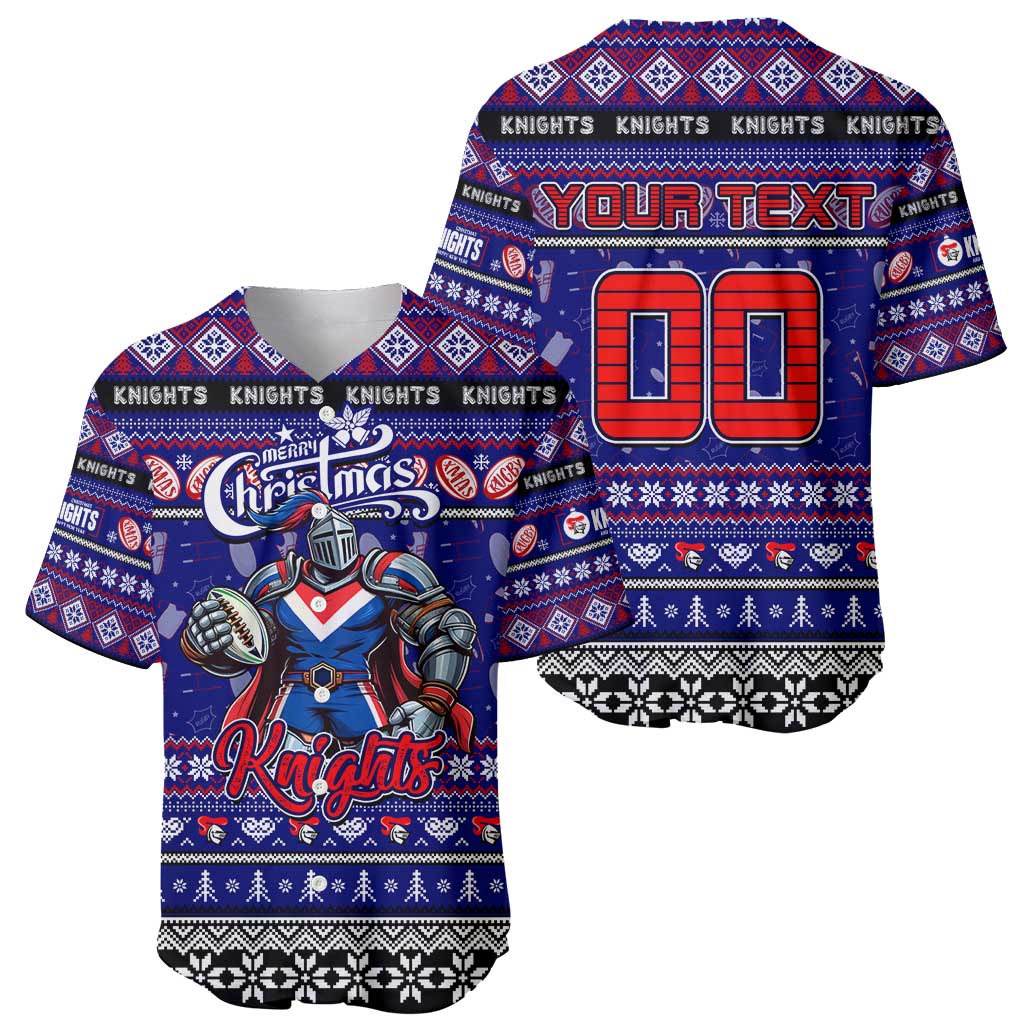 Personalized Knights Rugby Xmas Baseball Jersey Australia NRL Mascot