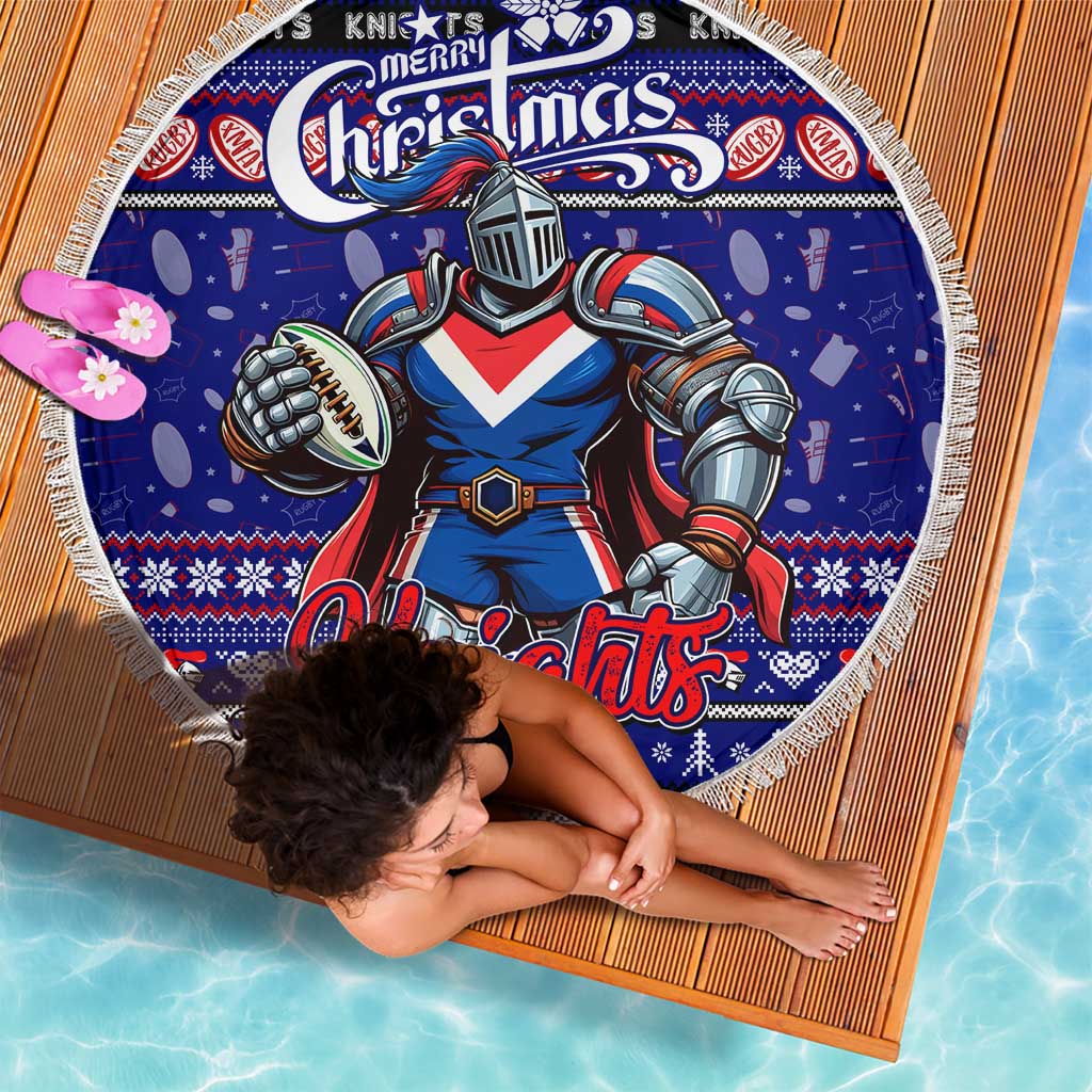 Knights Rugby Xmas Beach Blanket Australia NRL Mascot