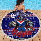 Knights Rugby Xmas Beach Blanket Australia NRL Mascot