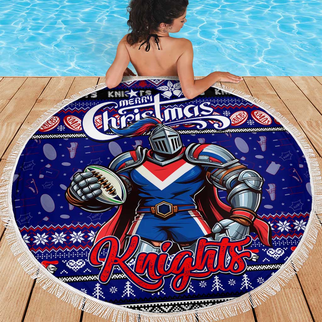 Knights Rugby Xmas Beach Blanket Australia NRL Mascot