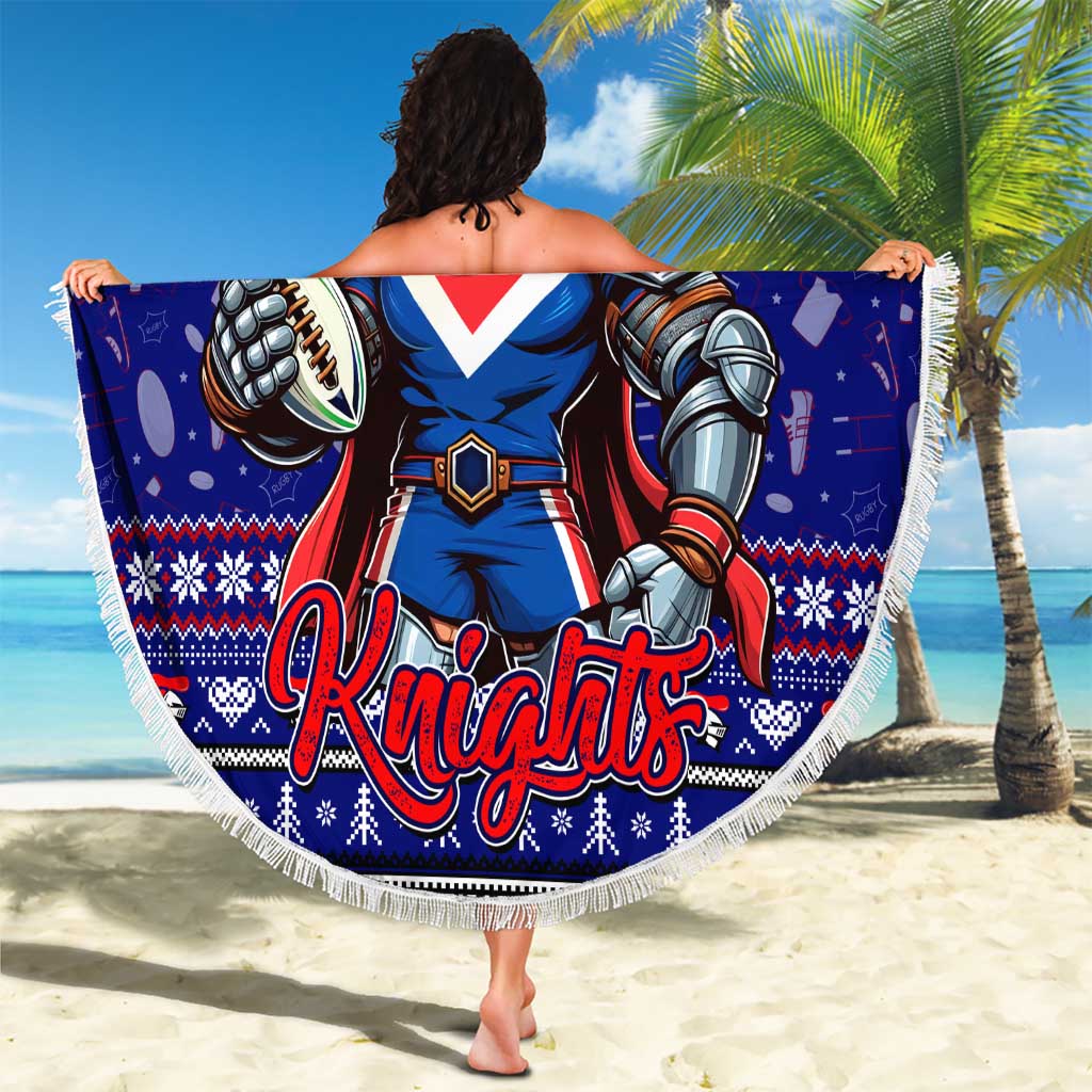 Knights Rugby Xmas Beach Blanket Australia NRL Mascot