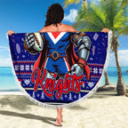 Knights Rugby Xmas Beach Blanket Australia NRL Mascot