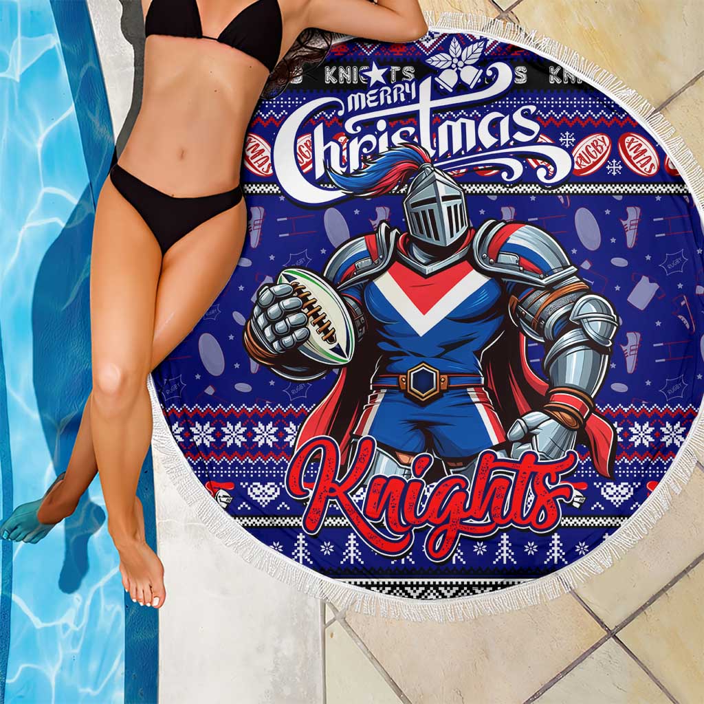 Knights Rugby Xmas Beach Blanket Australia NRL Mascot