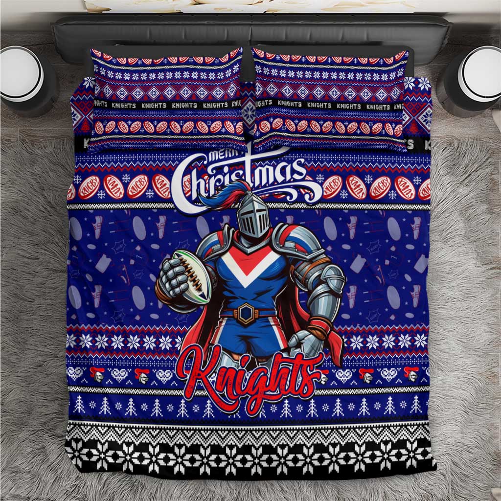 Knights Rugby Xmas Bedding Set Australia NRL Mascot
