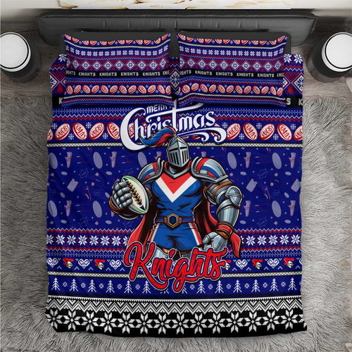 Knights Rugby Xmas Bedding Set Australia NRL Mascot