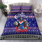 Knights Rugby Xmas Bedding Set Australia NRL Mascot