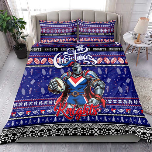 Knights Rugby Xmas Bedding Set Australia NRL Mascot