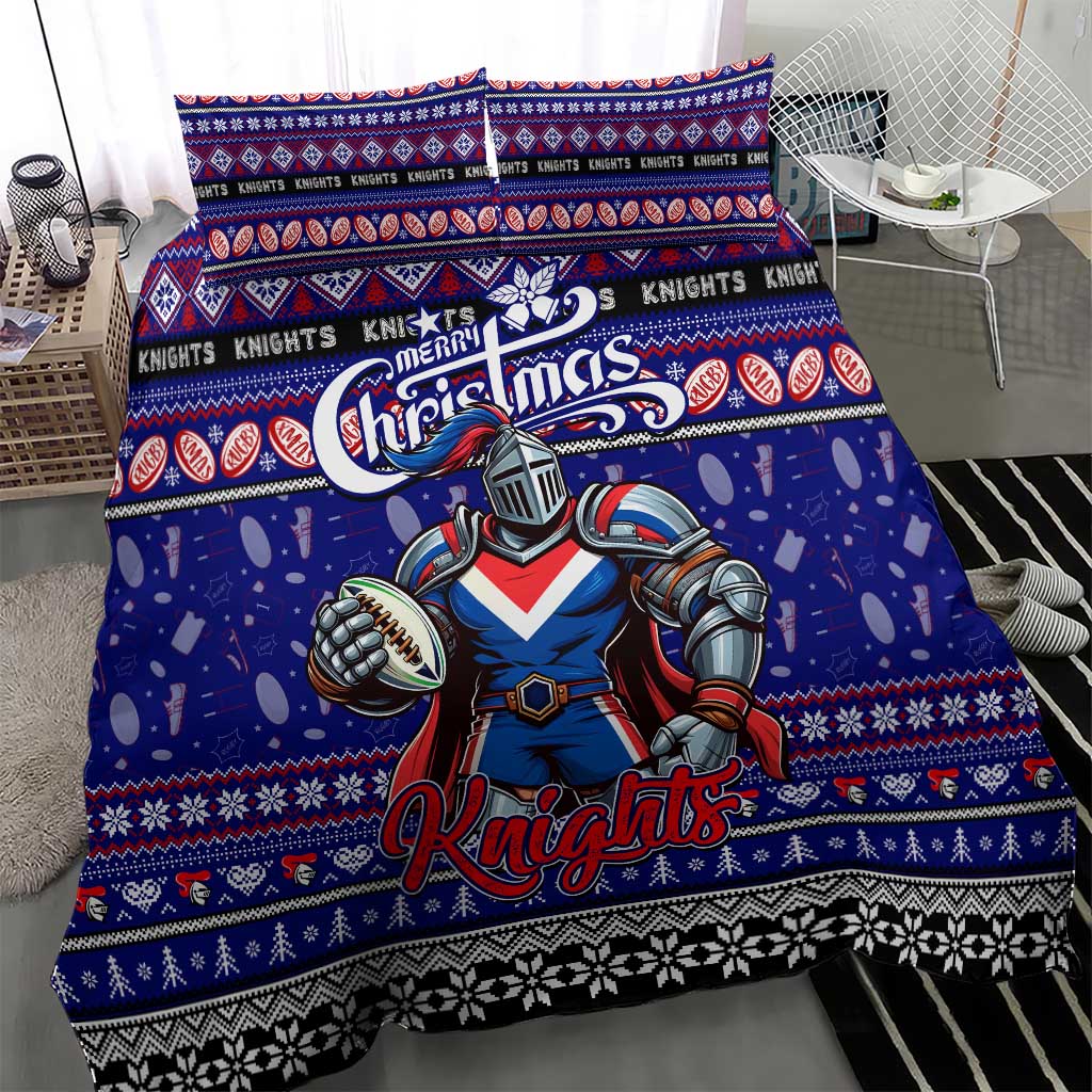 Knights Rugby Xmas Bedding Set Australia NRL Mascot