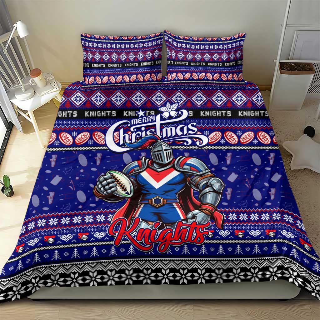 Knights Rugby Xmas Bedding Set Australia NRL Mascot