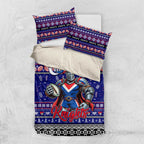 Knights Rugby Xmas Bedding Set Australia NRL Mascot