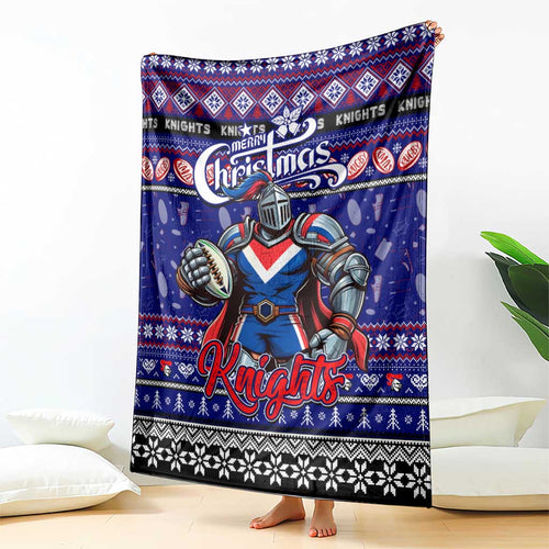Knights Rugby Xmas Blanket Australia NRL Mascot
