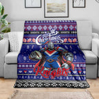 Knights Rugby Xmas Blanket Australia NRL Mascot