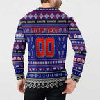 Personalized Knights Rugby Xmas Button Sweatshirt Australia NRL Mascot
