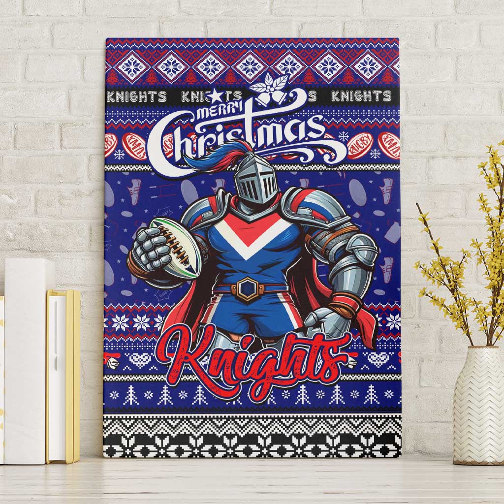 Knights Rugby Xmas Canvas Wall Art Australia NRL Mascot
