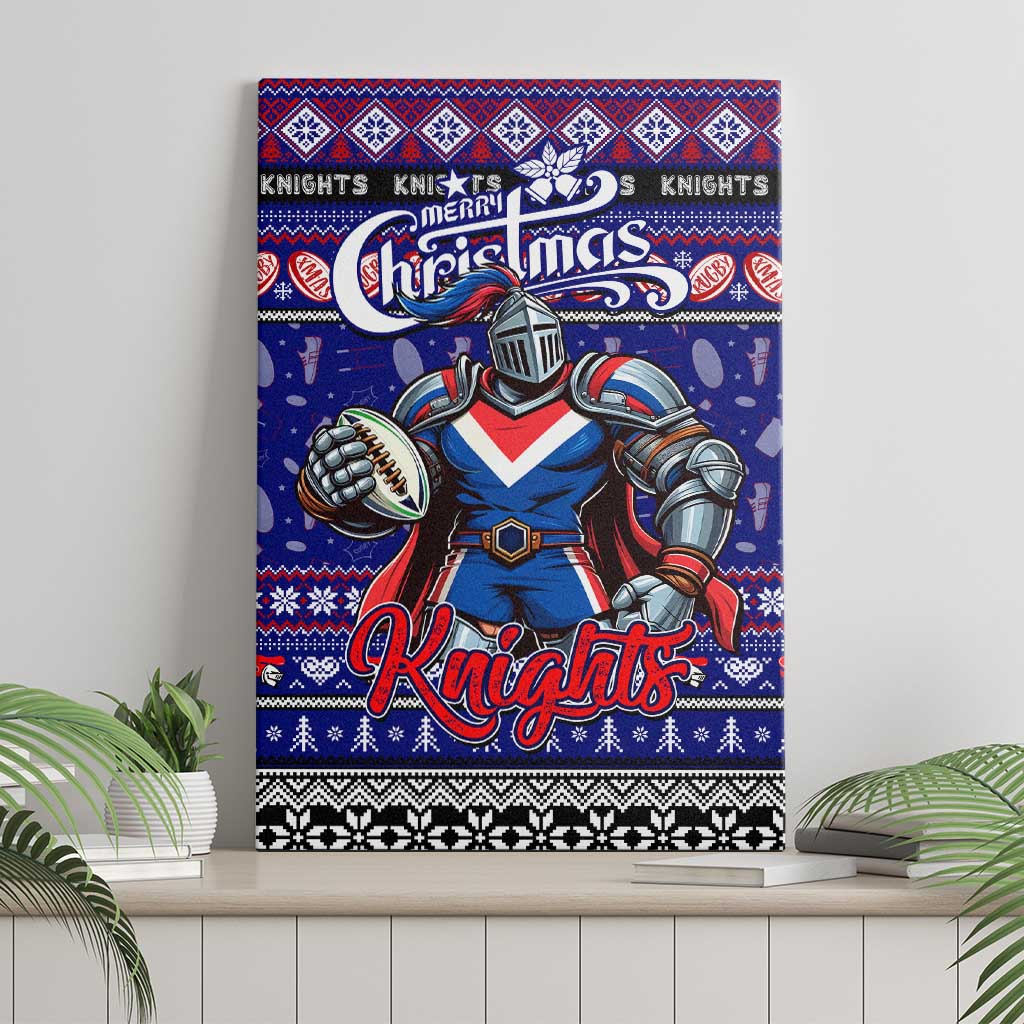 Knights Rugby Xmas Canvas Wall Art Australia NRL Mascot