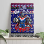 Knights Rugby Xmas Canvas Wall Art Australia NRL Mascot