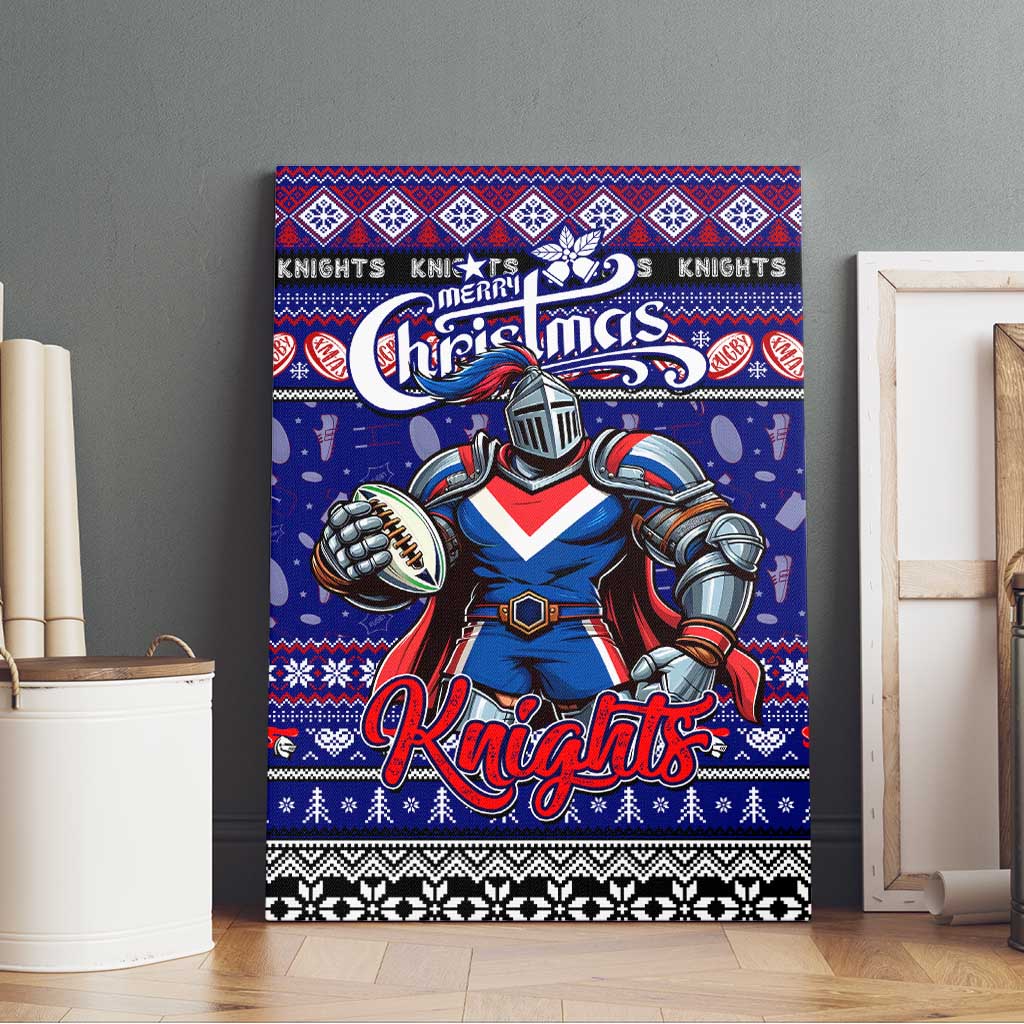 Knights Rugby Xmas Canvas Wall Art Australia NRL Mascot