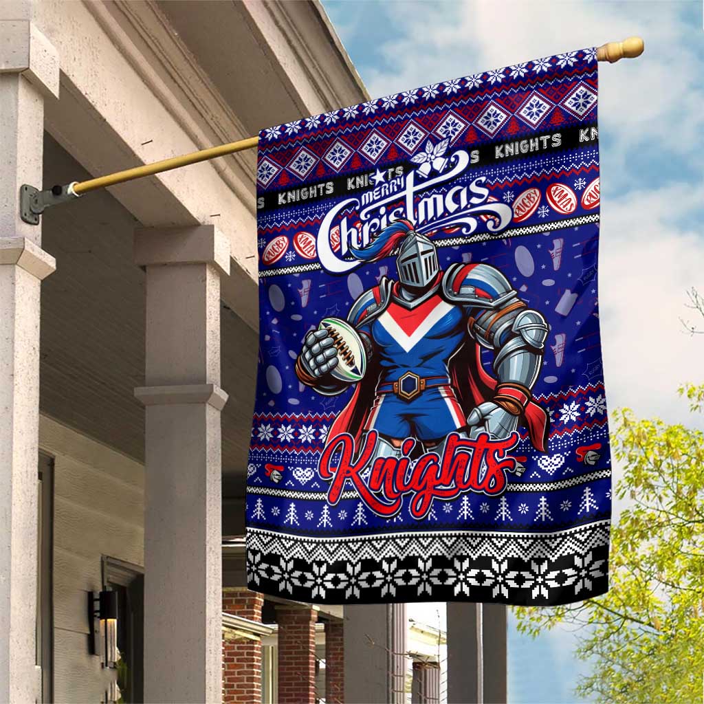 Knights Rugby Xmas Garden Flag Australia NRL Mascot