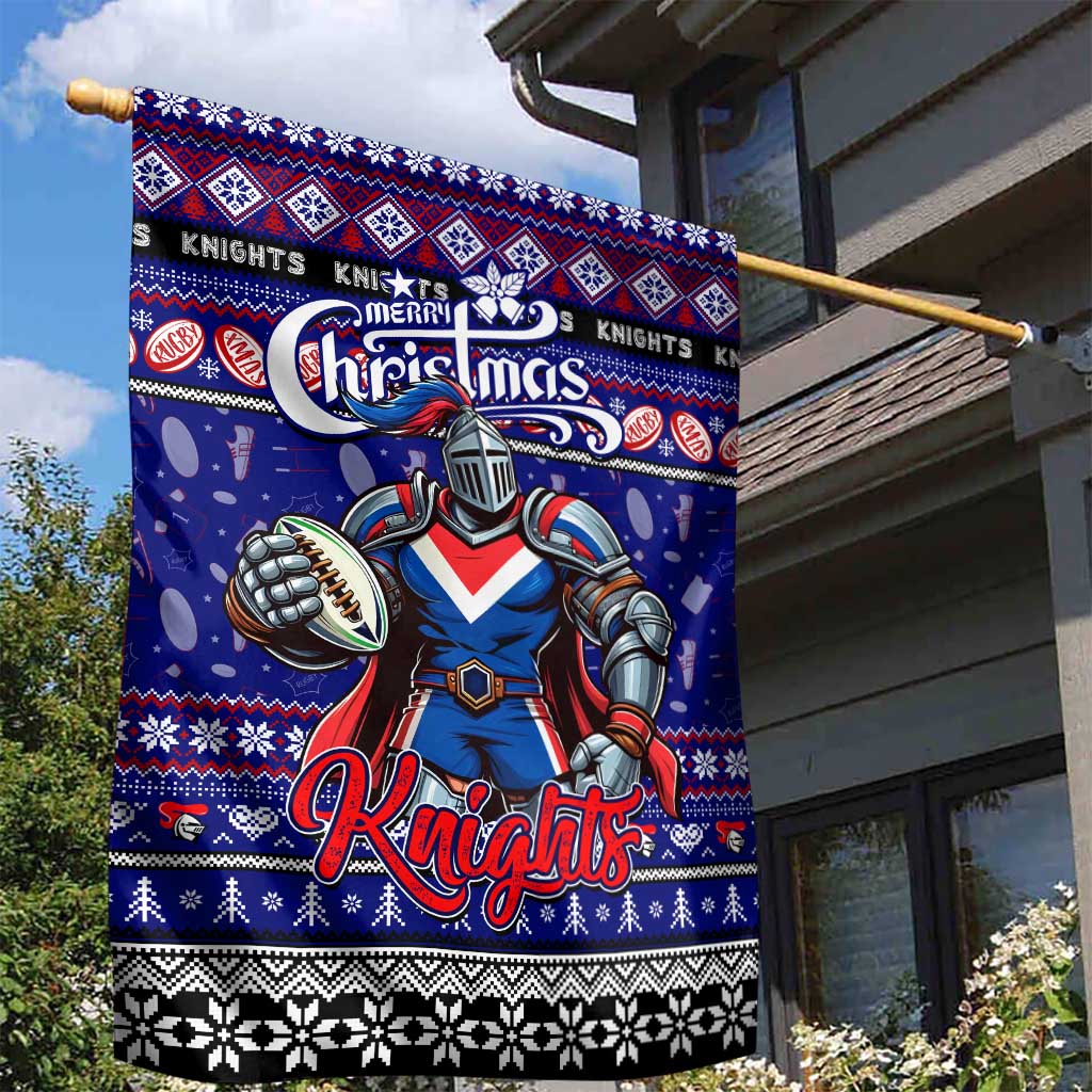 Knights Rugby Xmas Garden Flag Australia NRL Mascot