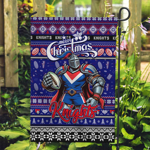 Knights Rugby Xmas Garden Flag Australia NRL Mascot