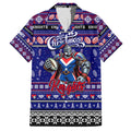 Personalized Knights Rugby Xmas Hawaiian Shirt Australia NRL Mascot