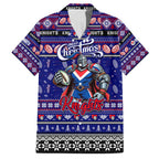 Personalized Knights Rugby Xmas Hawaiian Shirt Australia NRL Mascot