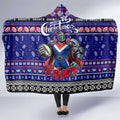 Knights Rugby Xmas Hooded Blanket Australia NRL Mascot