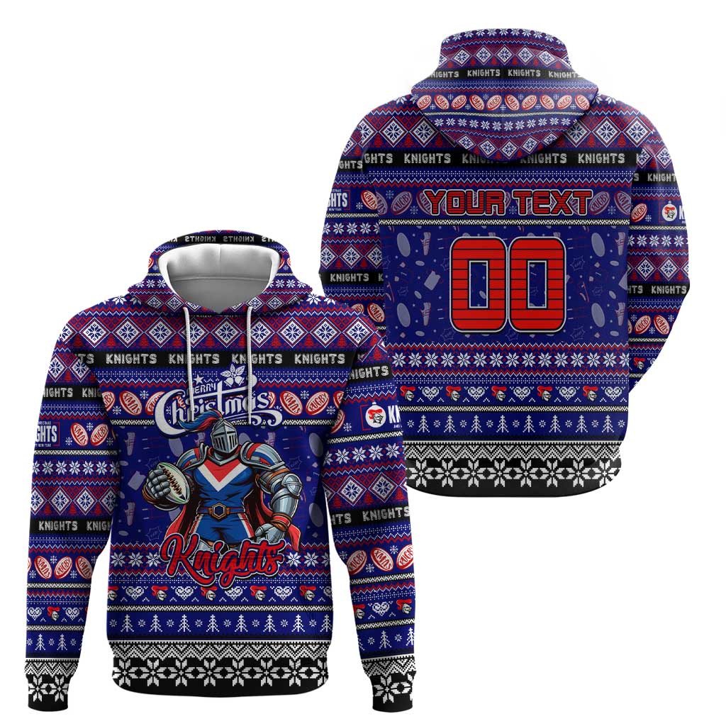 Personalized Knights Rugby Xmas Hoodie Australia NRL Mascot