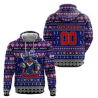 Personalized Knights Rugby Xmas Hoodie Australia NRL Mascot