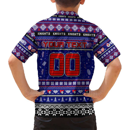 Personalized Knights Rugby Xmas Kid Hawaiian Shirt Australia NRL Mascot