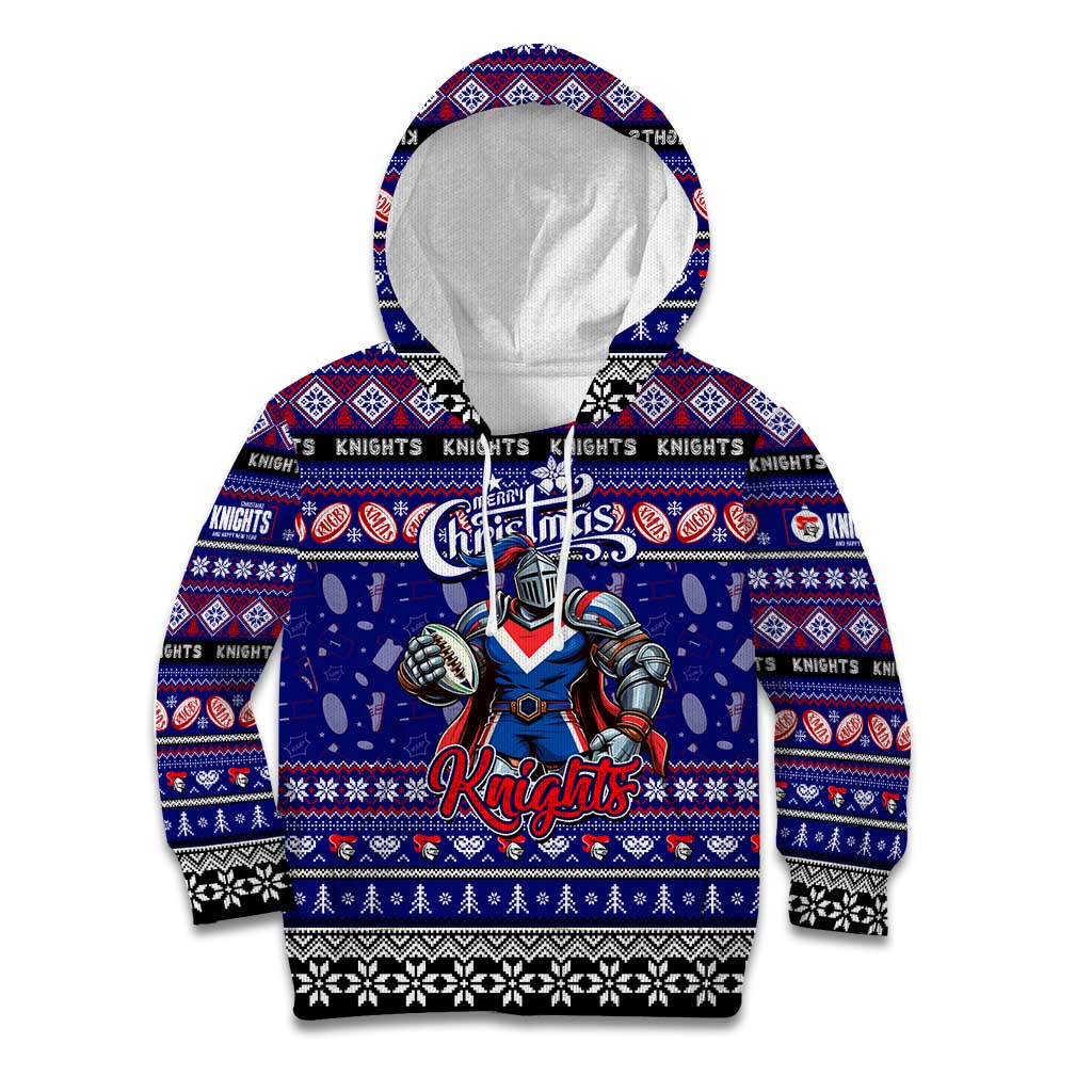 Personalized Knights Rugby Xmas Kid Hoodie Australia NRL Mascot