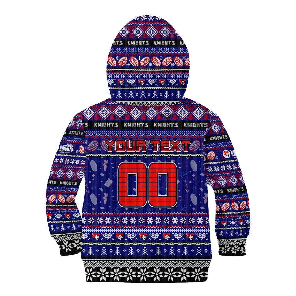 Personalized Knights Rugby Xmas Kid Hoodie Australia NRL Mascot