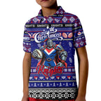 Personalized Knights Rugby Xmas Kid Polo Shirt Australia NRL Mascot