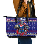Knights Rugby Xmas Leather Tote Bag Australia NRL Mascot