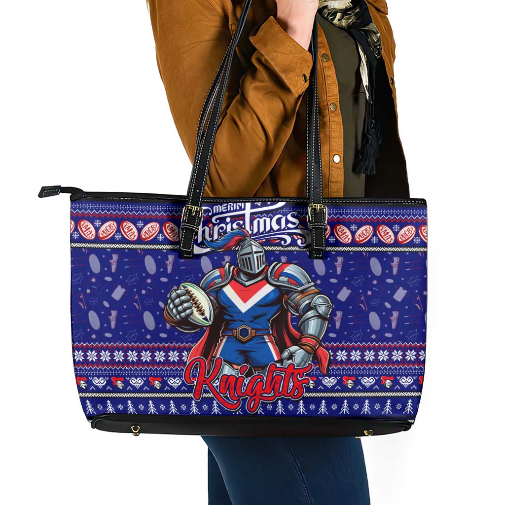 Knights Rugby Xmas Leather Tote Bag Australia NRL Mascot