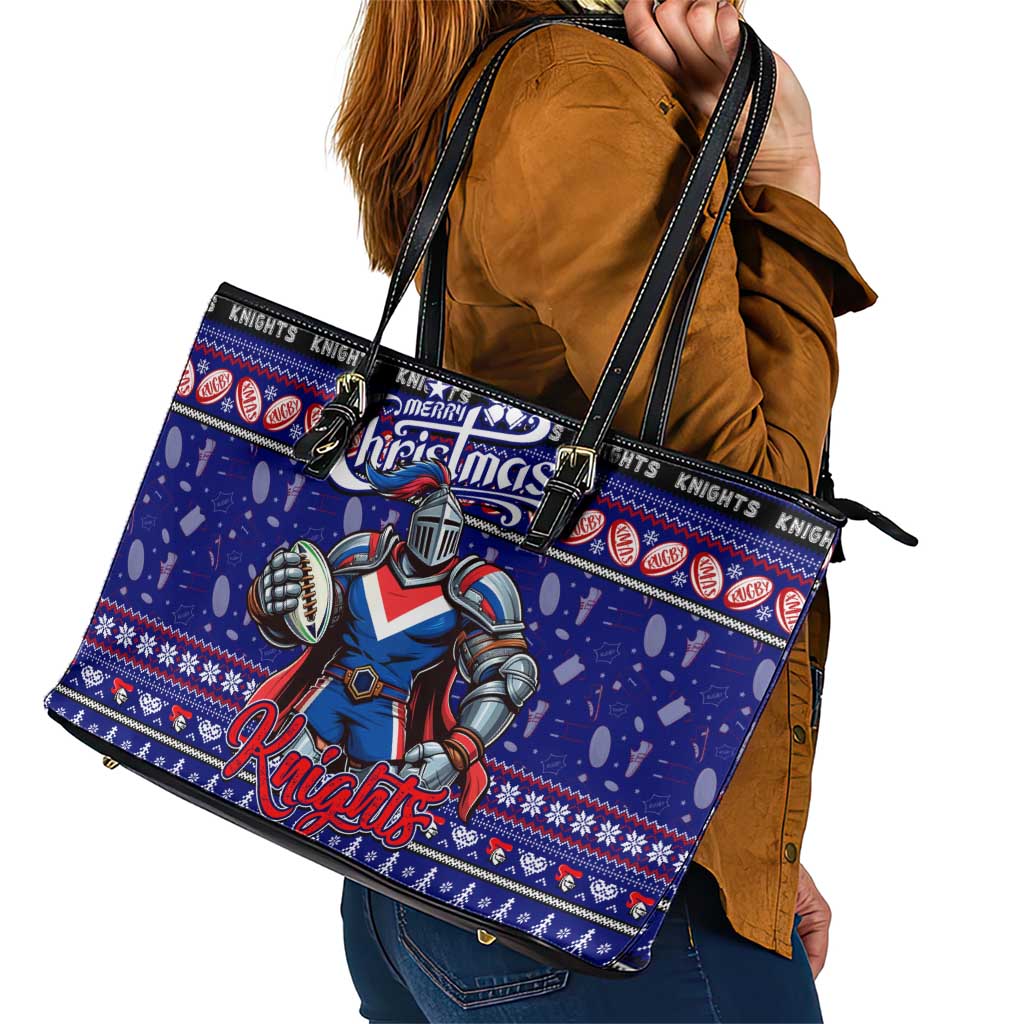 Knights Rugby Xmas Leather Tote Bag Australia NRL Mascot