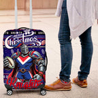 Knights Rugby Xmas Luggage Cover Australia NRL Mascot