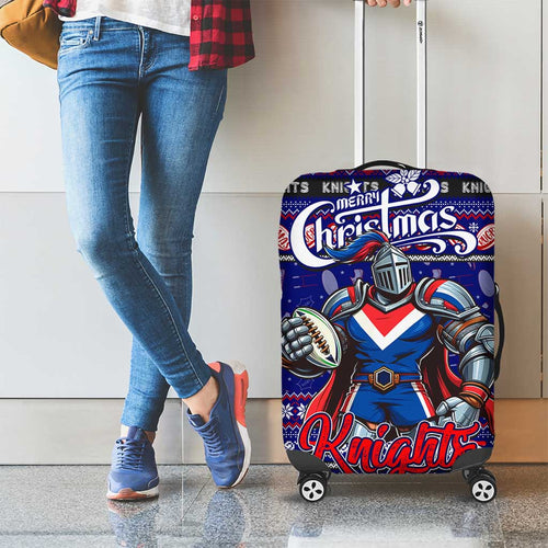 Knights Rugby Xmas Luggage Cover Australia NRL Mascot