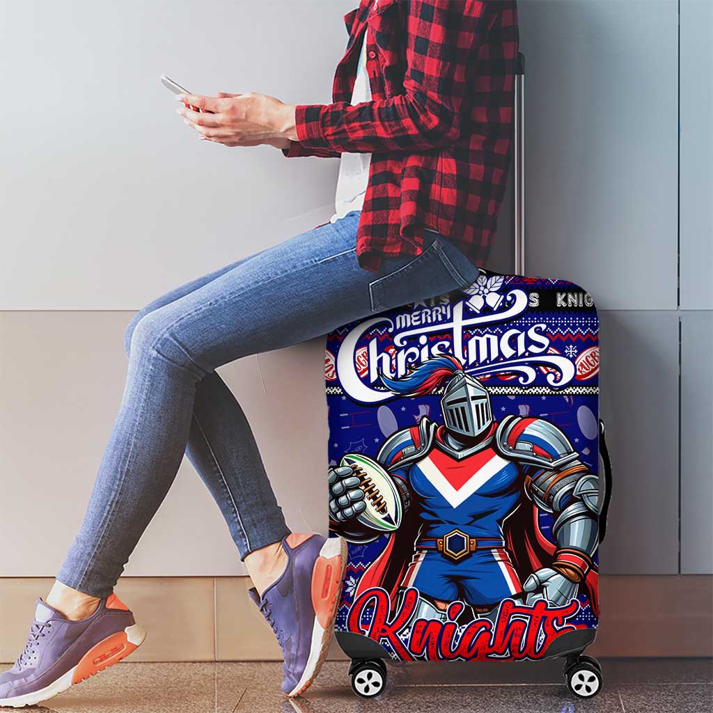 Knights Rugby Xmas Luggage Cover Australia NRL Mascot