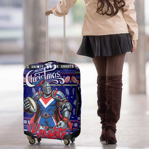 Knights Rugby Xmas Luggage Cover Australia NRL Mascot