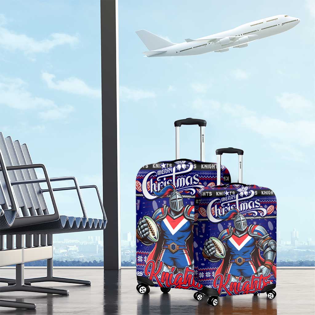 Knights Rugby Xmas Luggage Cover Australia NRL Mascot